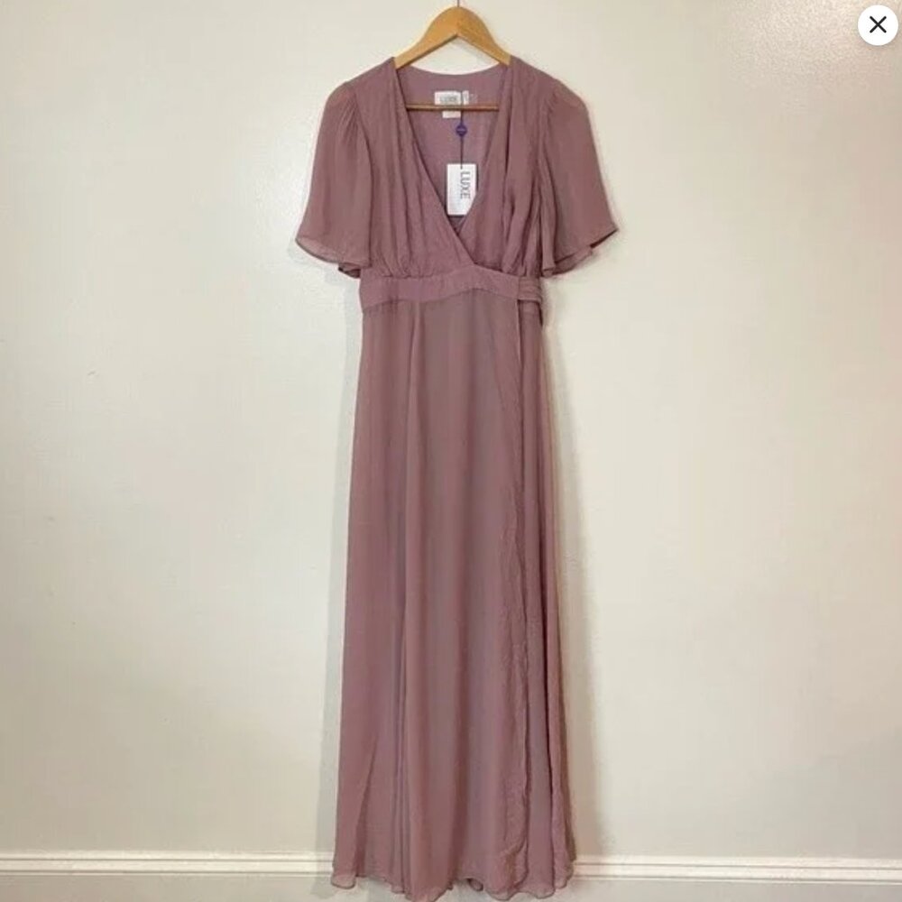 NEW Luxe by Seraphine Pink Mauve Cottagecore Flowy Maternity Nursing Wrap Dress